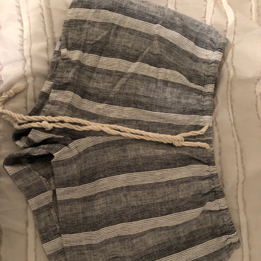 Grey and White Shorts